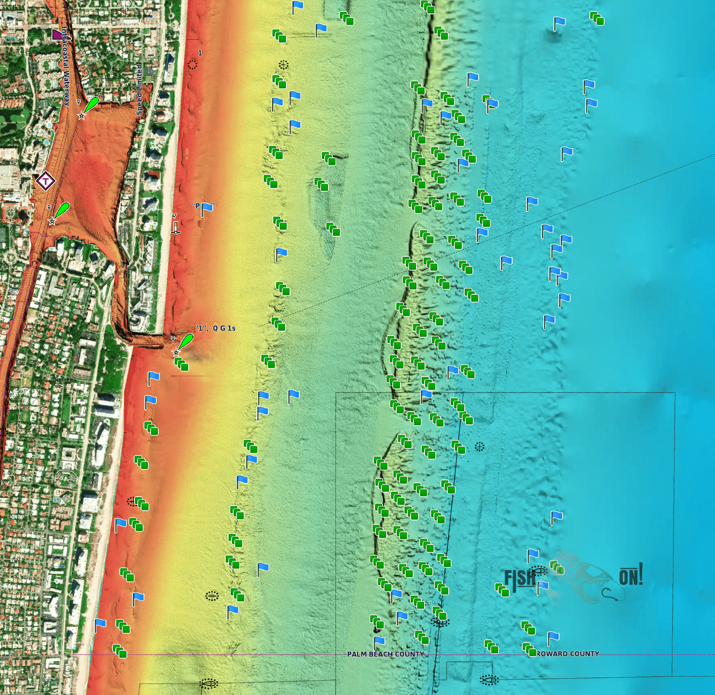 Boca Raton Fishing Spots - GPX numbers
