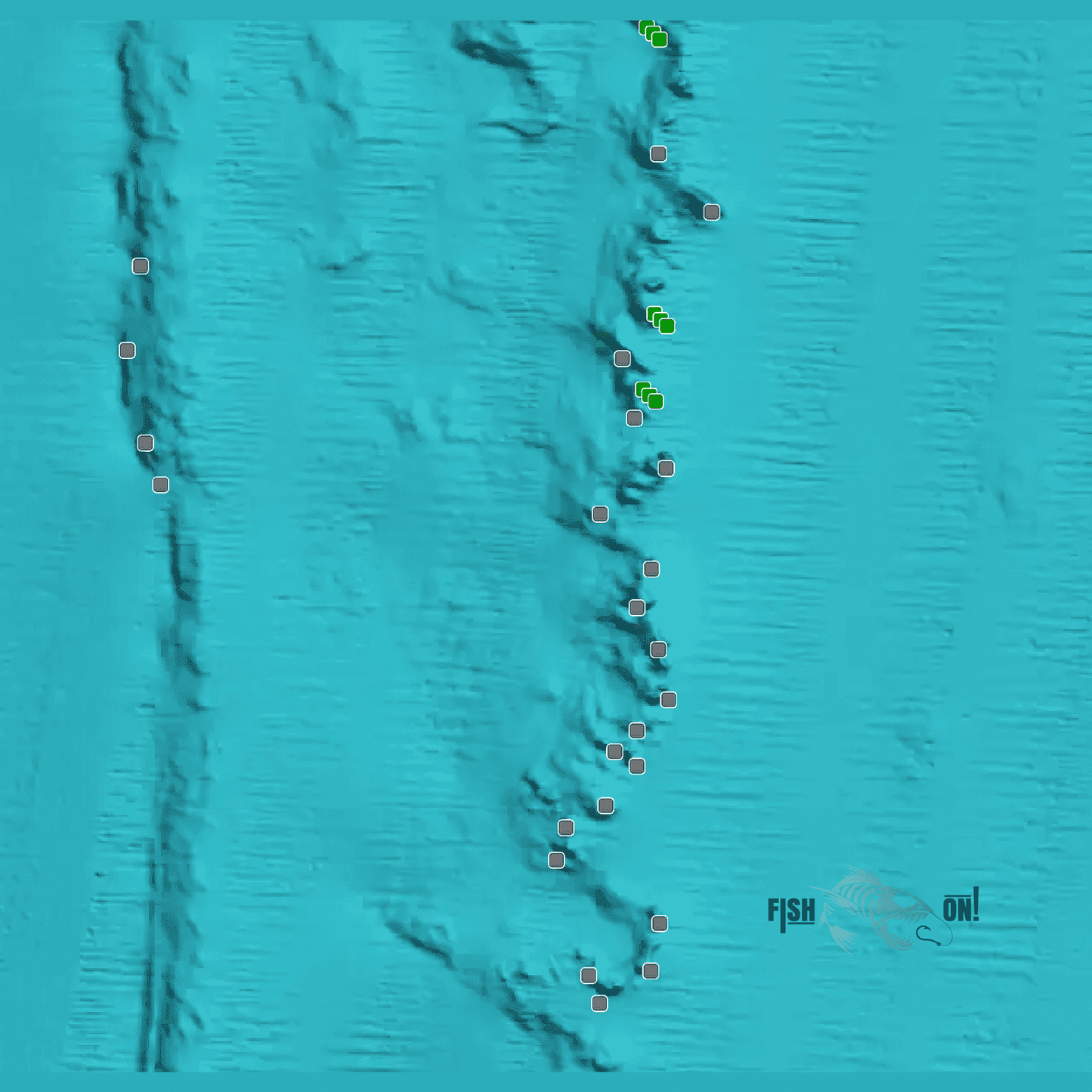 The Elbow Fishing Spots - Deep offshore - GPX fishing numbers