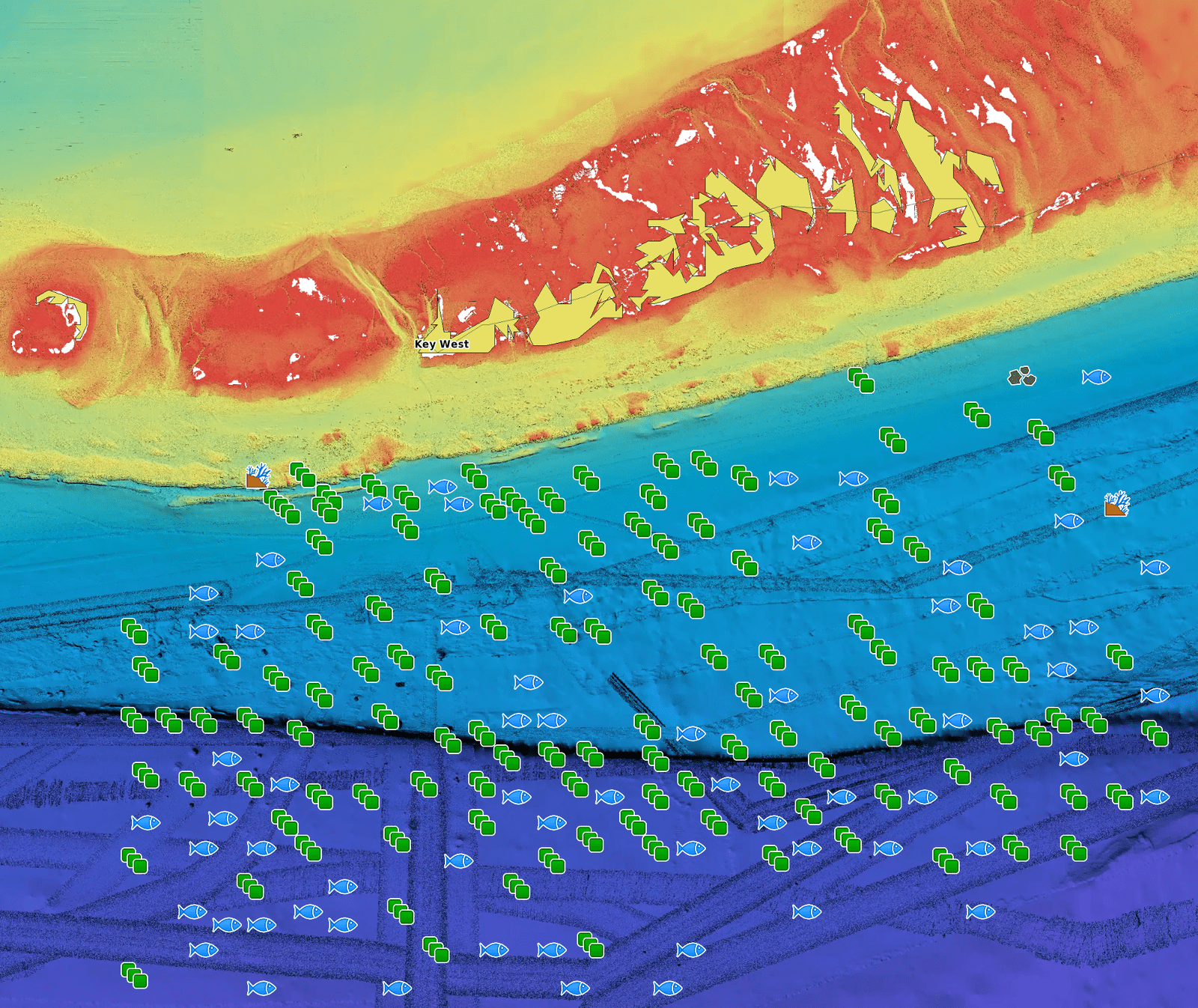 Key West & Big Pine Fishing Spots Offshore GPS Fishing Numbers