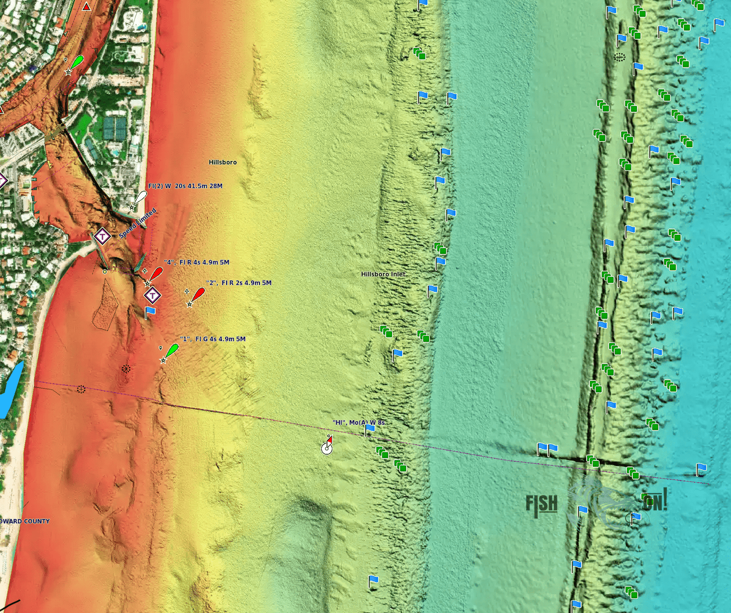 Hillsboro Inlet Fishing Spots - Coastal- GPS Fishing numbers