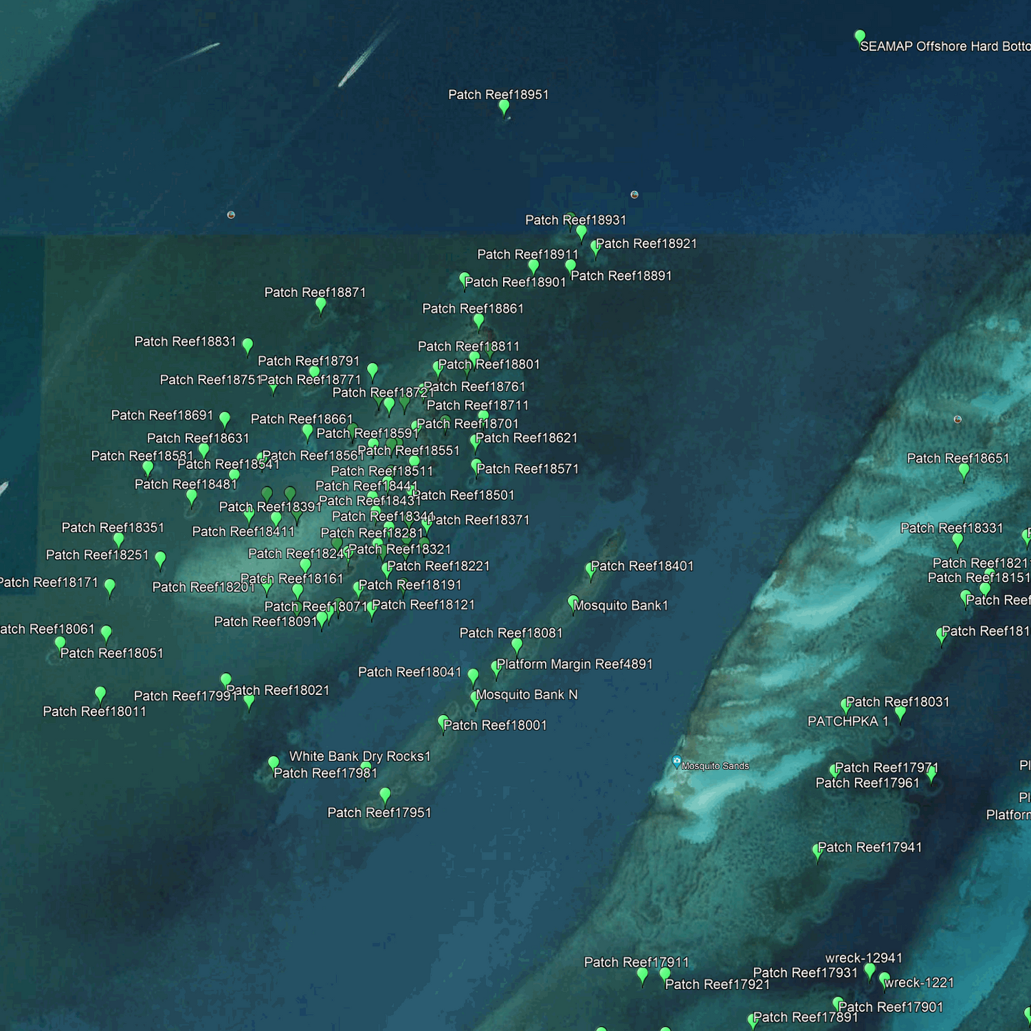 Islamorada Fishing Spots - Coastal Nearshore - GPS Fishing Numbers