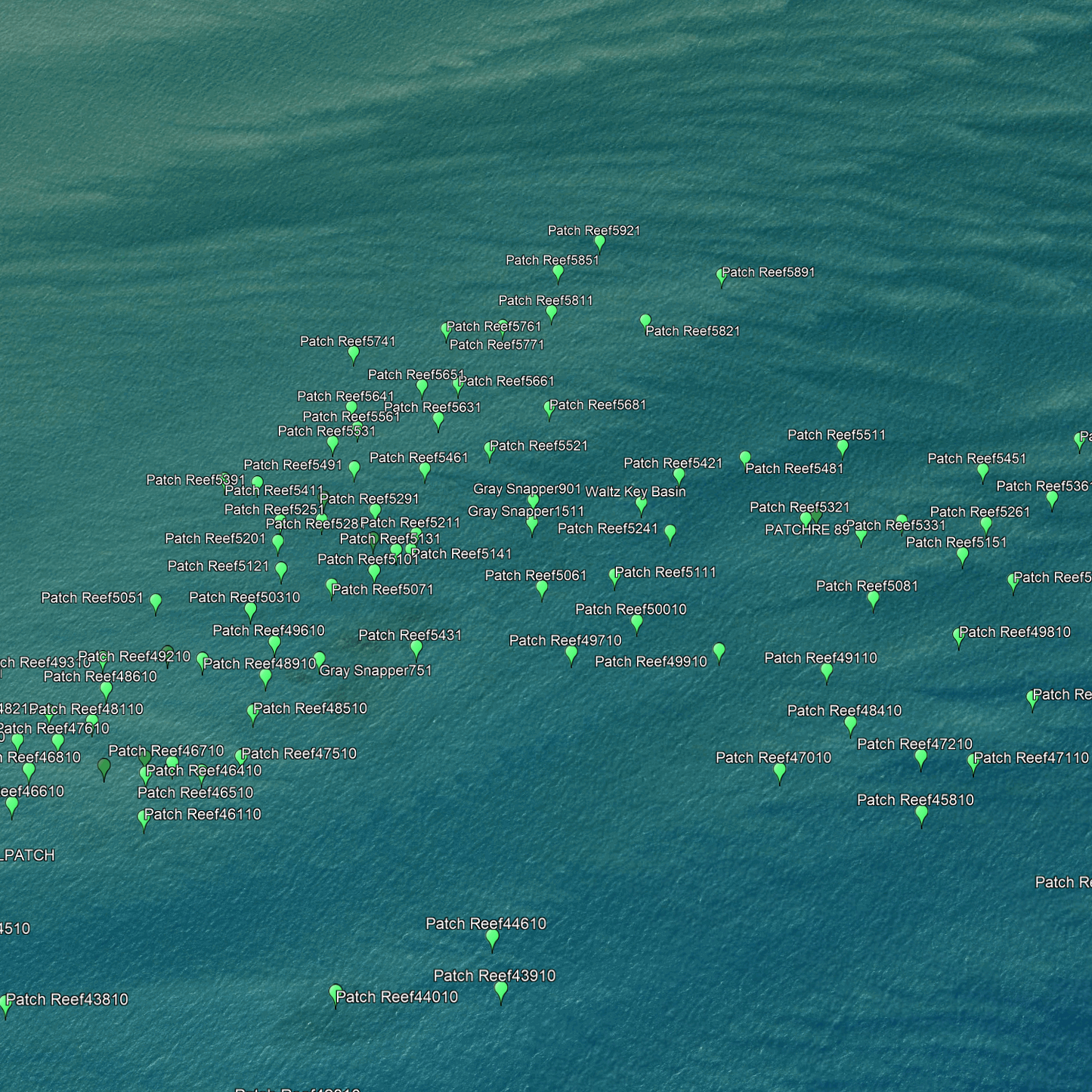Key West & Big Pine - Coastal & Nearshore - GPS Fishing Numbers