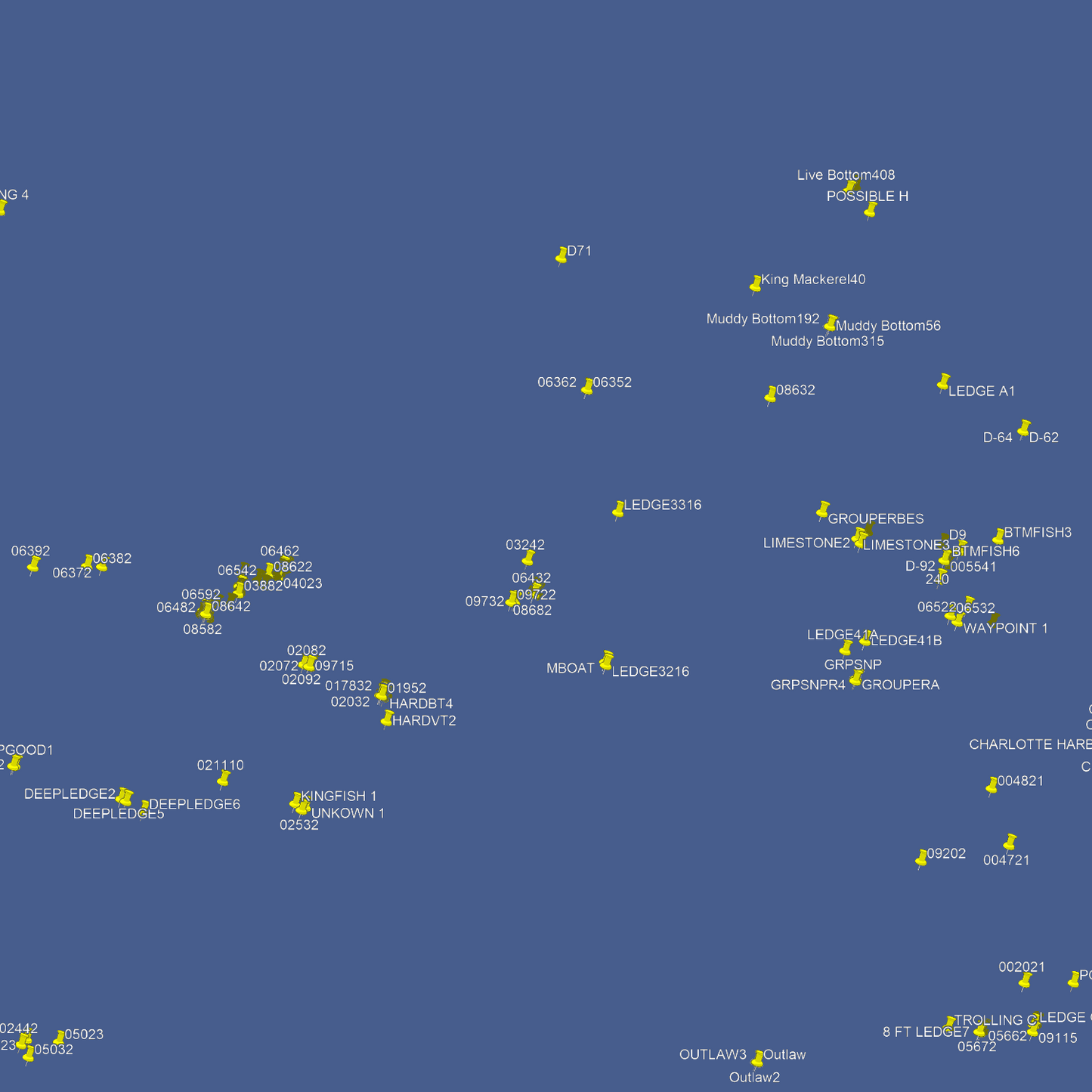Venice & Pt Charlotte Offshore Fishing Spots - GPS Fishing Numbers