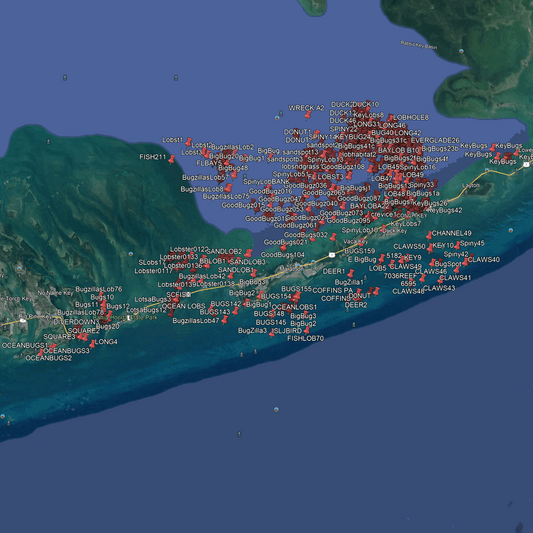 Middle Keys Lobster Spots - Lobster Numbers