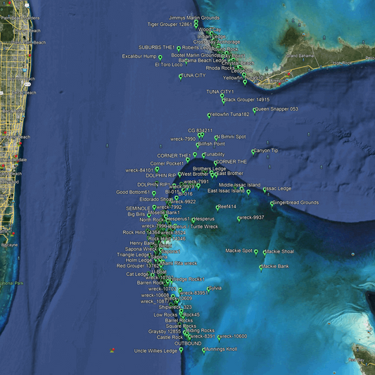 Bimini Fishing Spots - Numbers