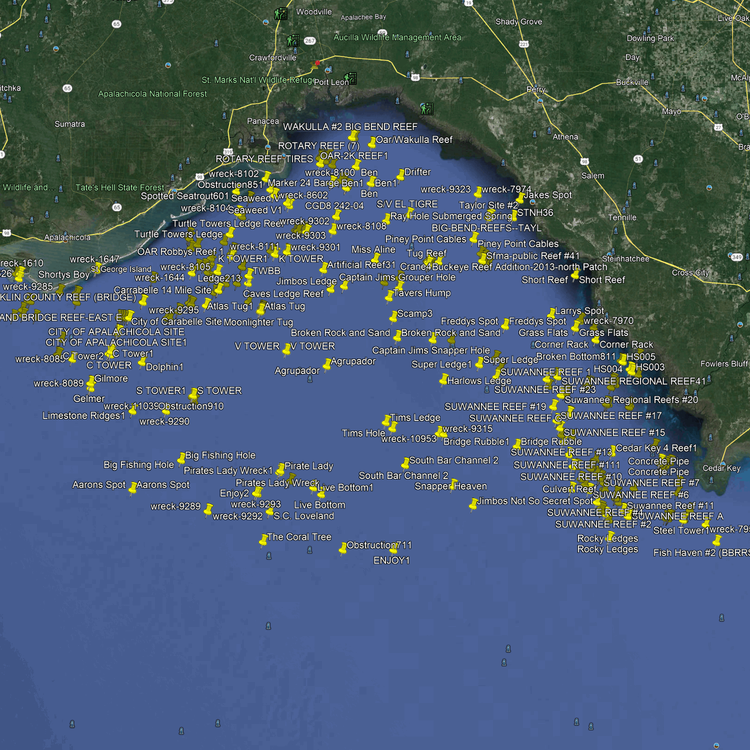 Steinhatchee & Appalachicola Fishing Spots - Big Bend Numbers – Fish On