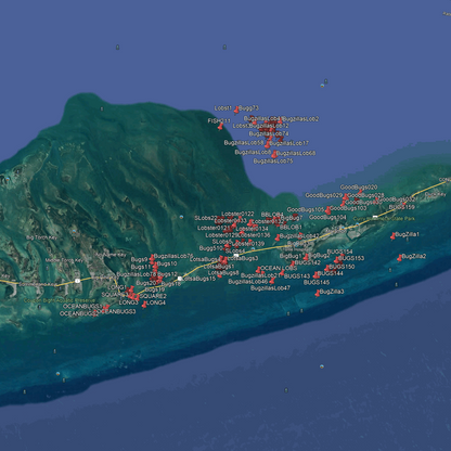 Middle Keys Lobster Spots - Lobster Numbers