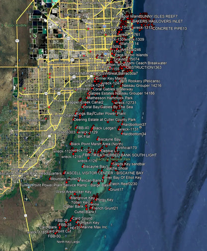 Biscayne Bay Fishing Spots - GPS Numbers