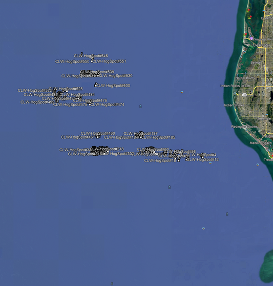 Clearwater Hogfish Fishing Spots - GPS Numbers