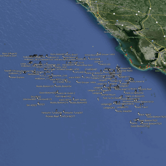 Cape Coral & Naples Fishing Spots - Offshore GPX Fishing Numbers