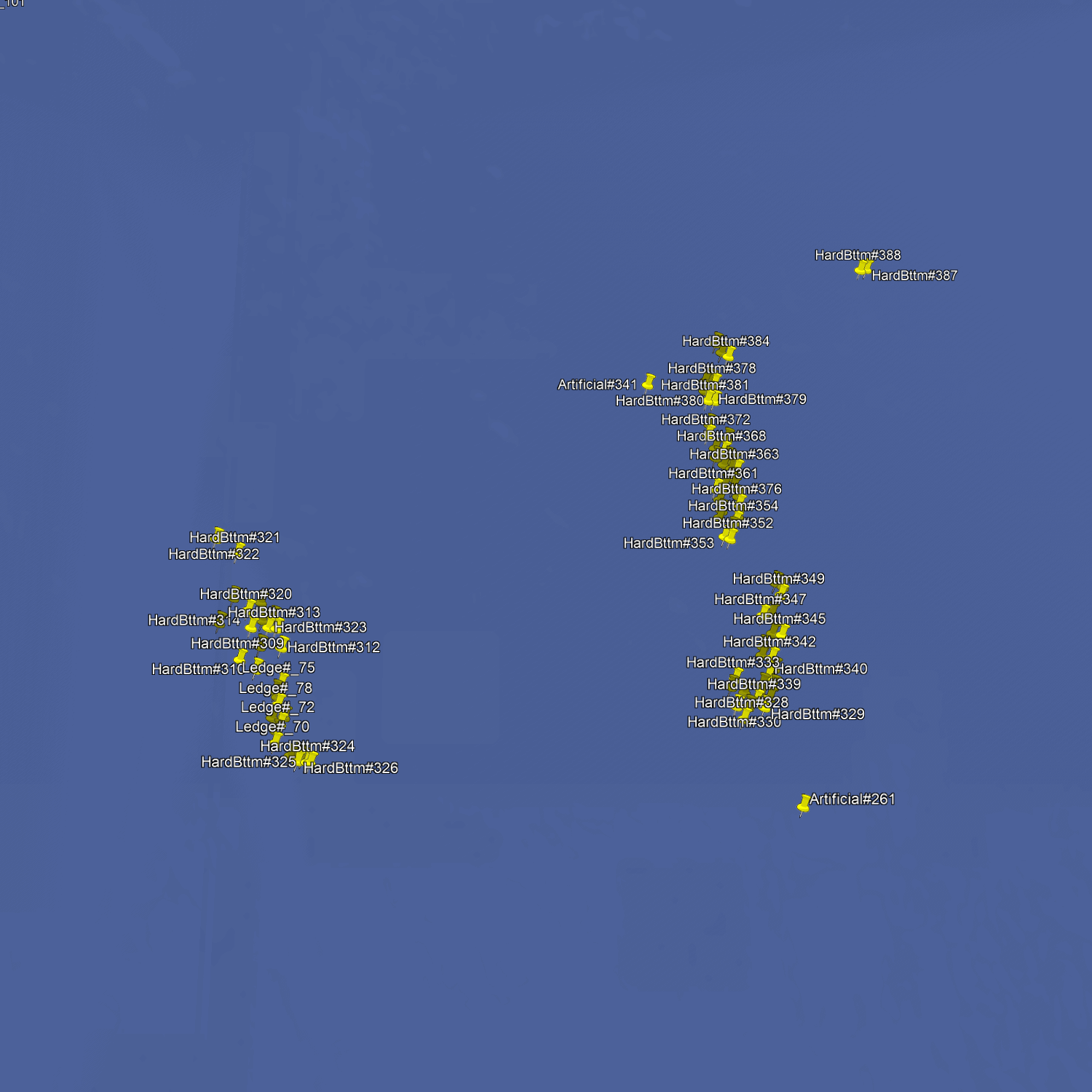 Destin & Fort Walton Nearshore Fishing Spots - Numbers