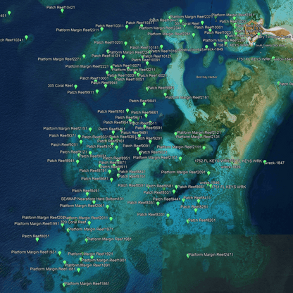 Dry Tortugas Fishing Spots - GPX Fishing Numbers