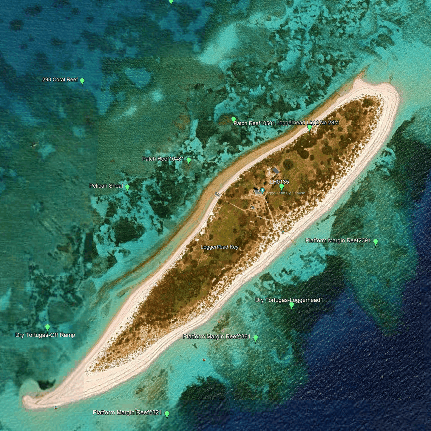 Dry Tortugas Fishing Spots - GPX Fishing Numbers