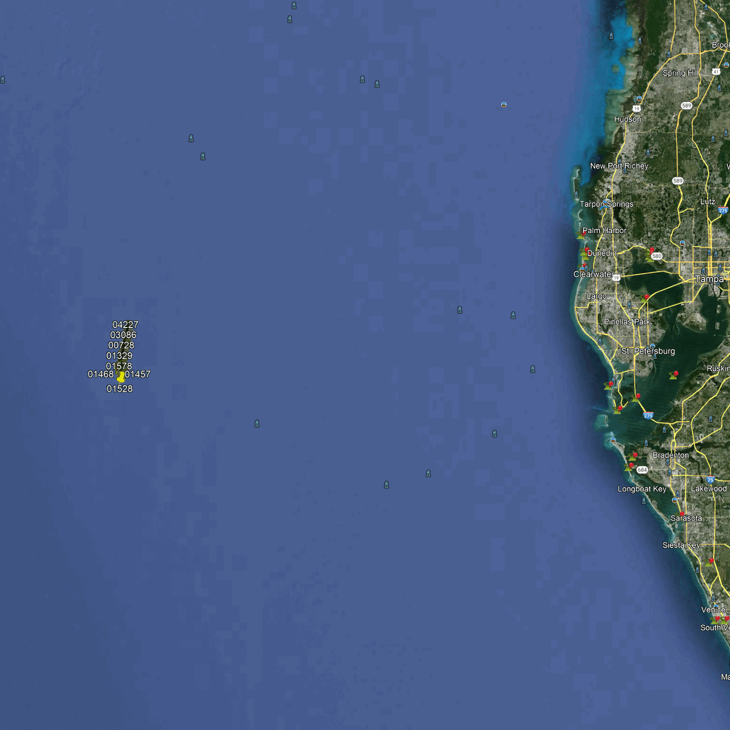 The Elbow Fishing Spots - Deep Offshore Numbers