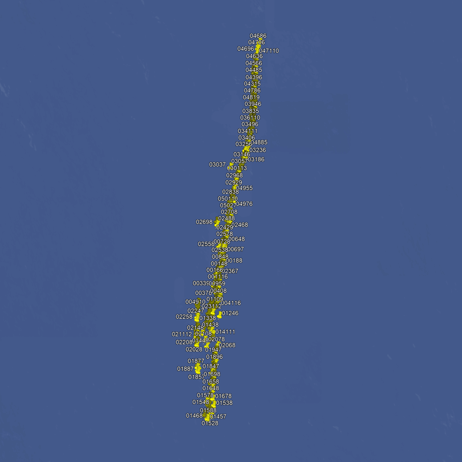 The Elbow Fishing Spots - Deep Offshore Numbers