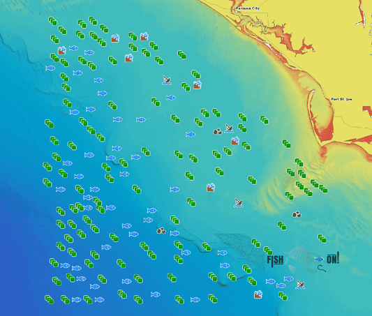 Panama City Beach Offshore Fishing Spots - GPS Fishing Numbers