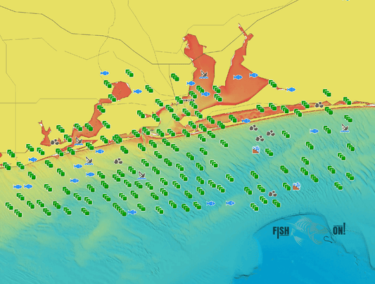 Pensacola Fishing Spots - Coastal & Near Shore - GPS Fishing Numbers