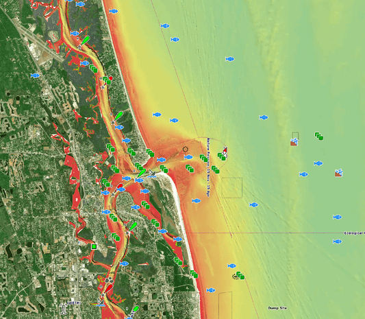 St Augustine Fishing Spots -Coastal Near Shore - GPX fishing numbers