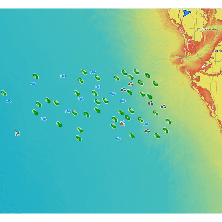 Sarasota Offshore Fishing Spots Offshore GPX Fishing Numbers Fish On