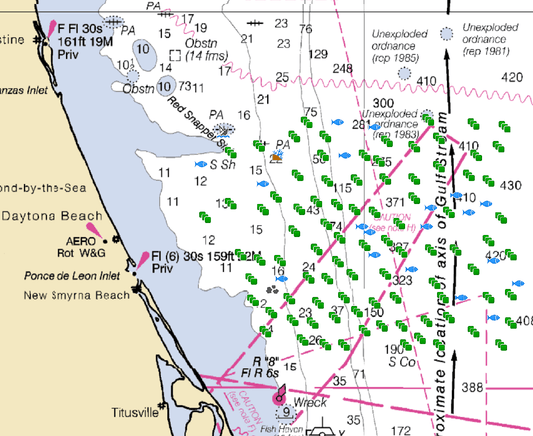 Daytona Beach Fishing Spots - Offshore GPS numbers