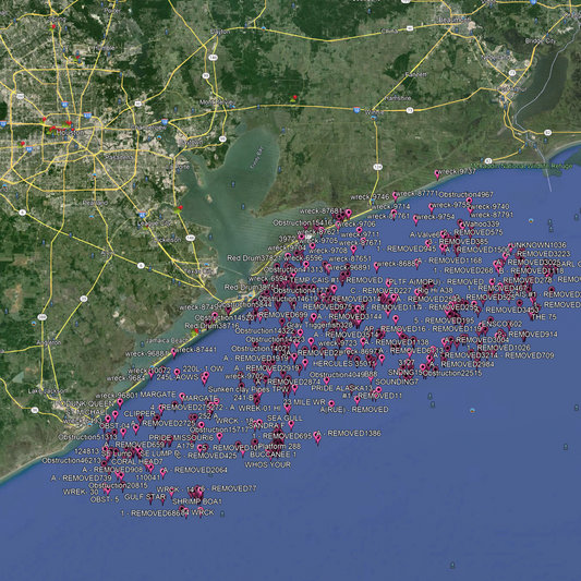 Galveston Fishing Spots - Nearshore Numbers