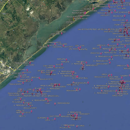 Galveston Fishing Spots - Nearshore Numbers