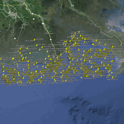 Grand Isle Fishing Spots - Coastal & Nearshore -  GPS Fishing Numbers