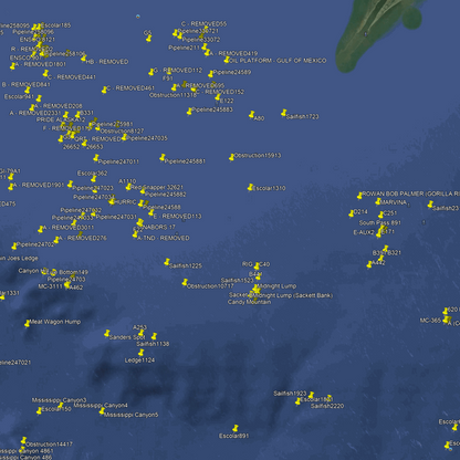 Grand Isle Fishing Spots - Offshore - GPS Fishing Numbers