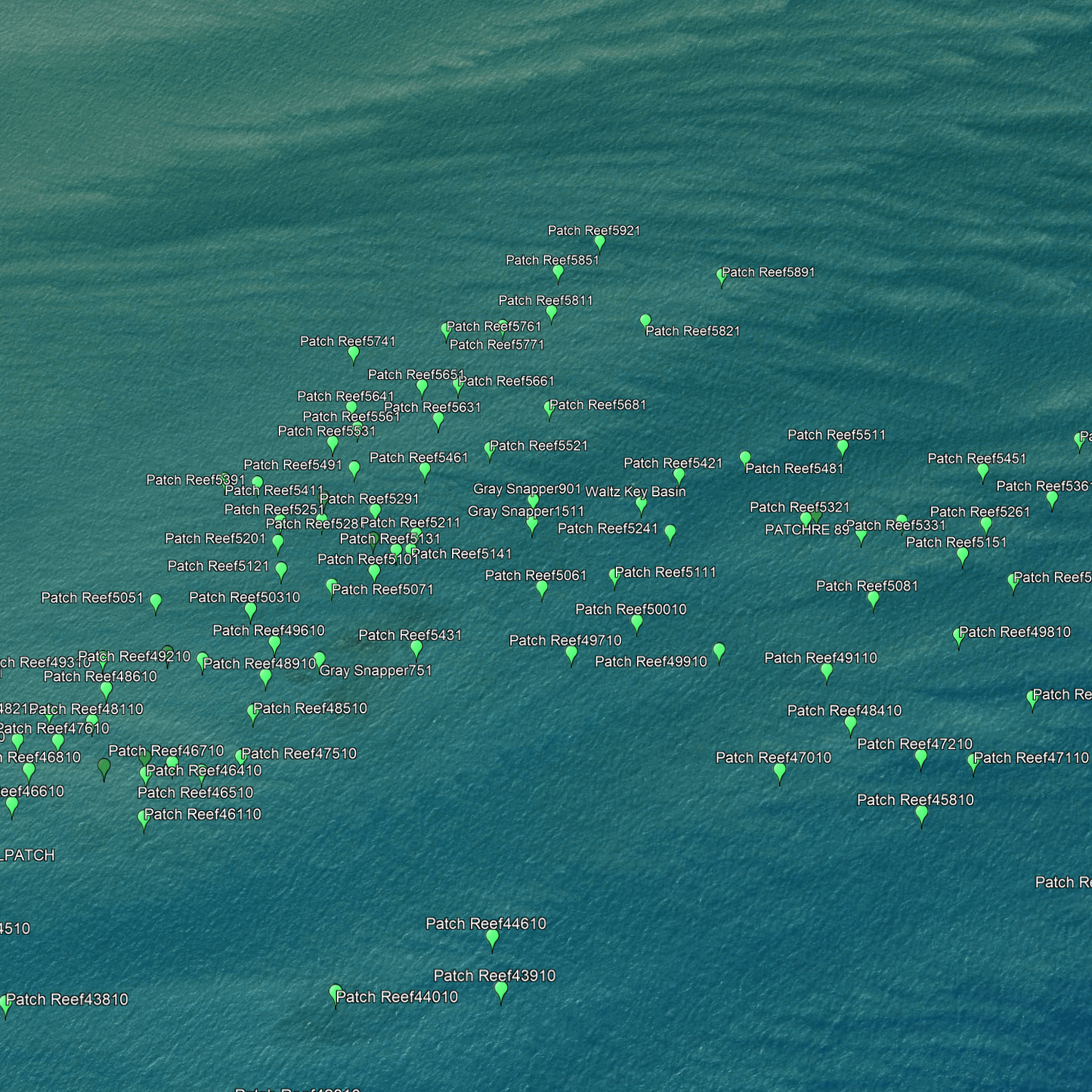 Key West & Big Pine - Coastal & Nearshore  - GPS Fishing Numbers