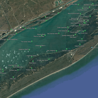 Matagorda Bay Coastal Fishing Spots - GPS Fishing Numbers