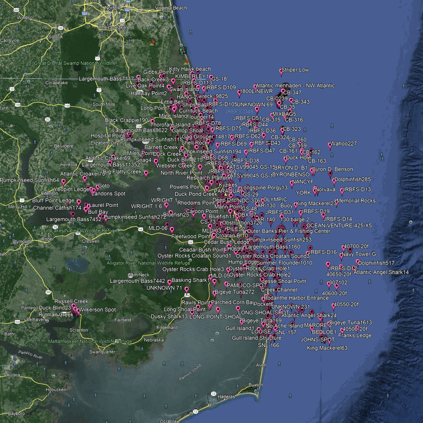 Outer Banks Fishing Spots North - Nearshore