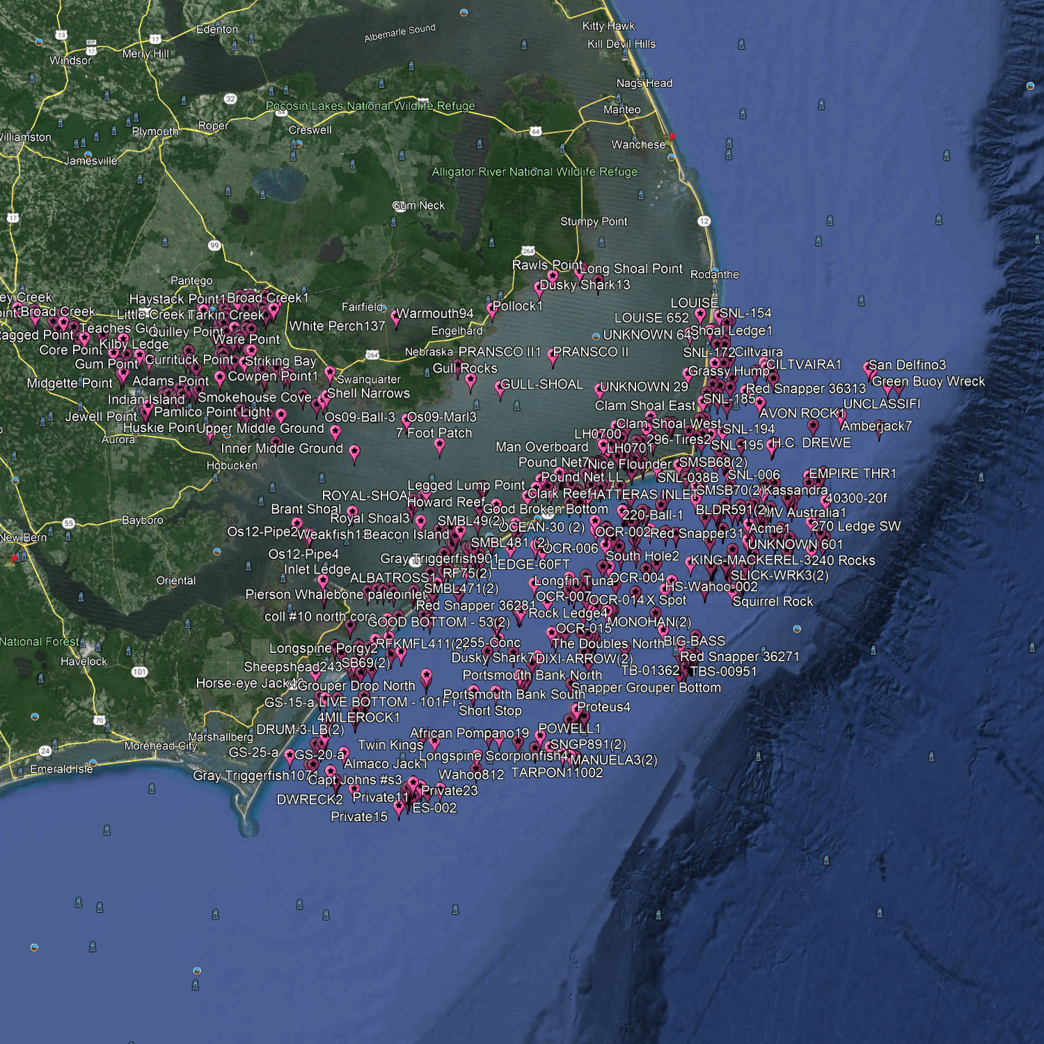 Outer Banks Fishing Spots South - Nearshore