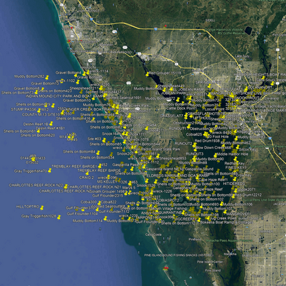 Port Charlotte Fishing Spots - Nearshore & Charlotte Harbor - GPX fishing numbers