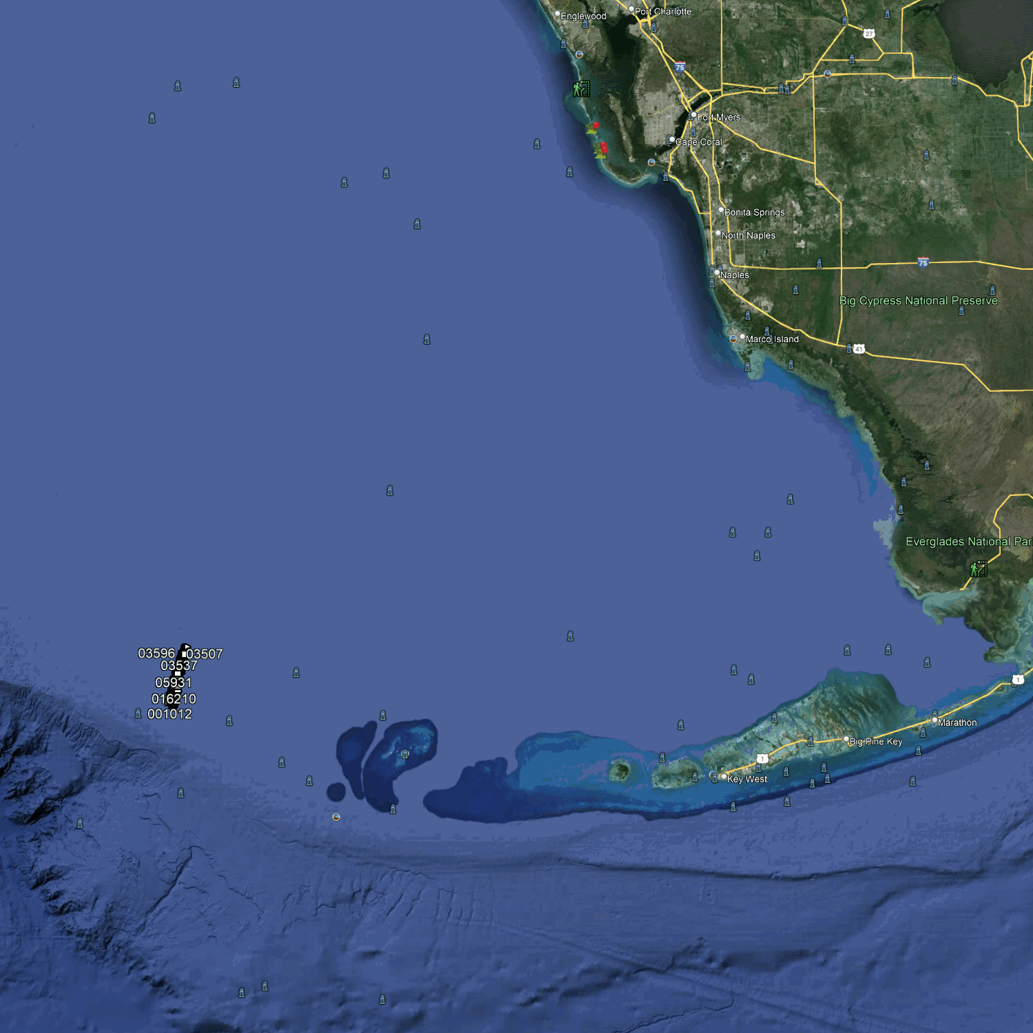 Pulley Ridge Fishing Spots - Deep Water Offshore - GPS Numbers