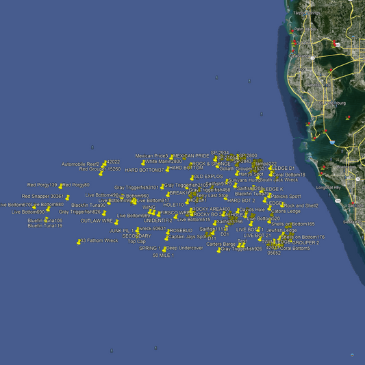 Sarasota Offshore Fishing Spots - Offshore GPX Fishing Numbers