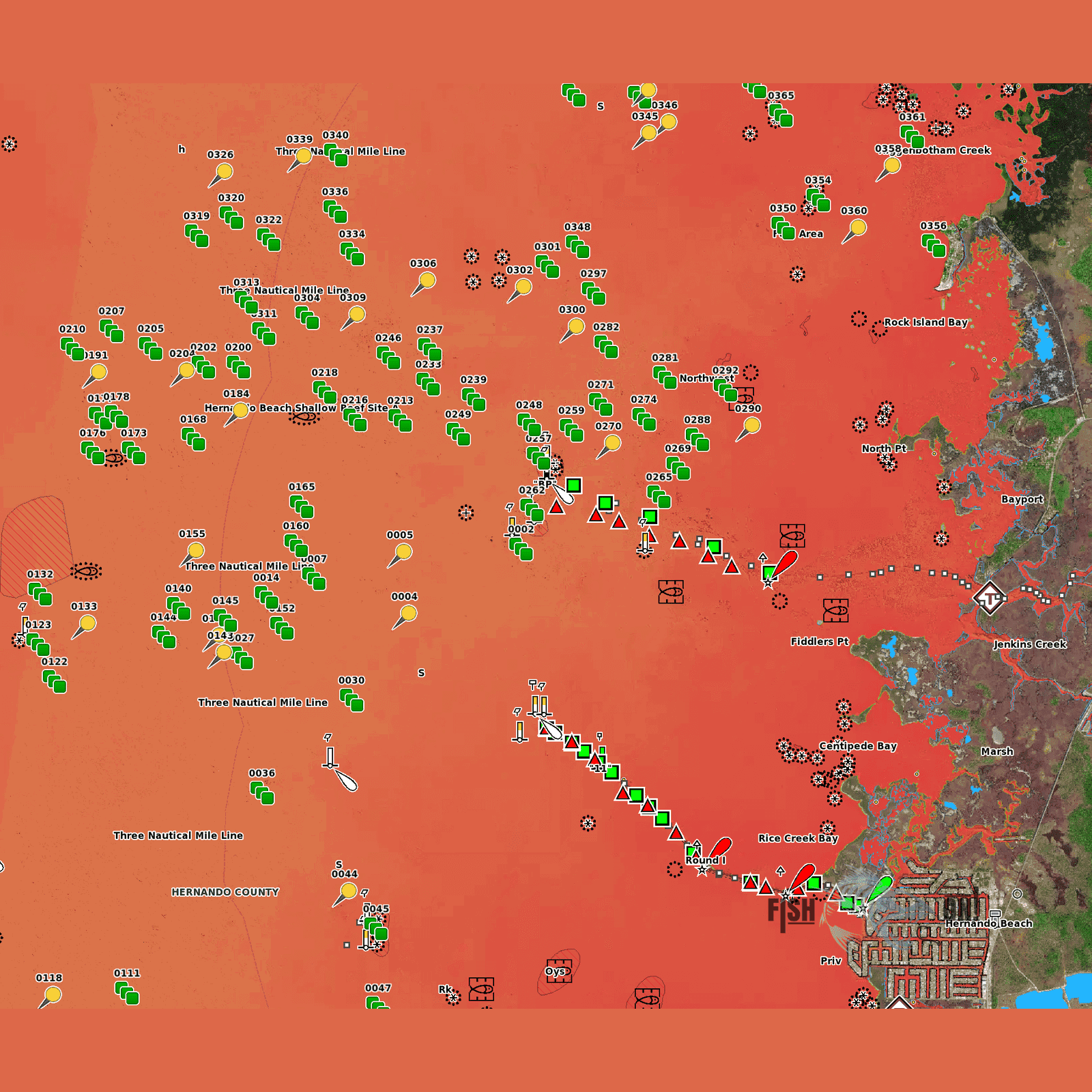 Hudson - Hernando County Nearshore Fishing Spots