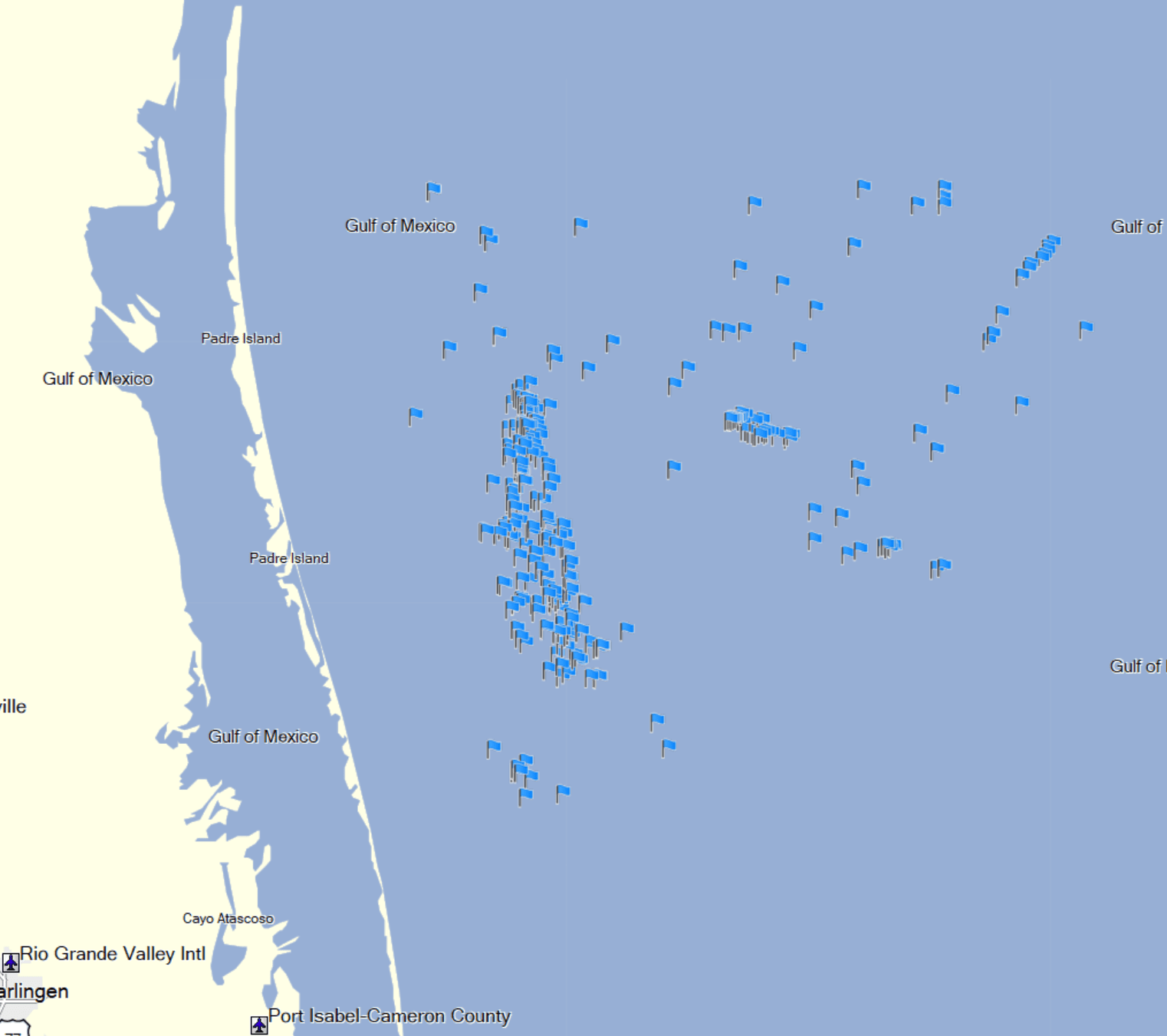 South Padre Offshore - Fishing Spots - GPS Fishing Numbers