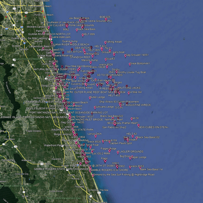 St Augustine Fishing Spots - Nearshore Numbers